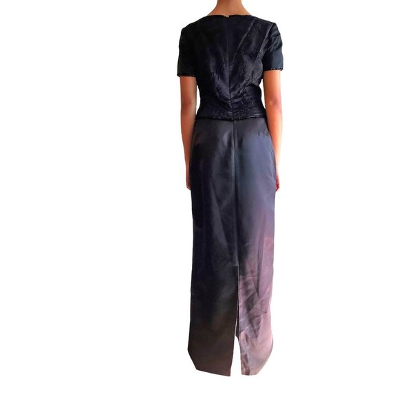 Vintage Alfred Angelo Short Sleeve One-Piece Special Occasion Evening Gown - Picture 5 of 16